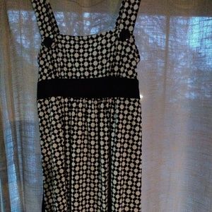 Cute black and white empire style dress